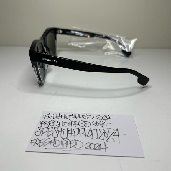 NWT MENS BURBERRY COOPER SUNGLASSES BE4348F 394887 BLACK W/ALL ACCESSORIES - Picture 7 of 13